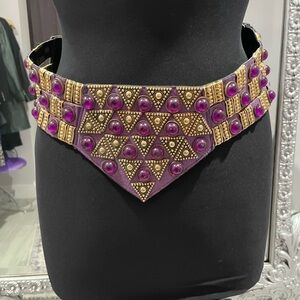 Leatherock Vintage 80s Embellished Belt Nina Arjani